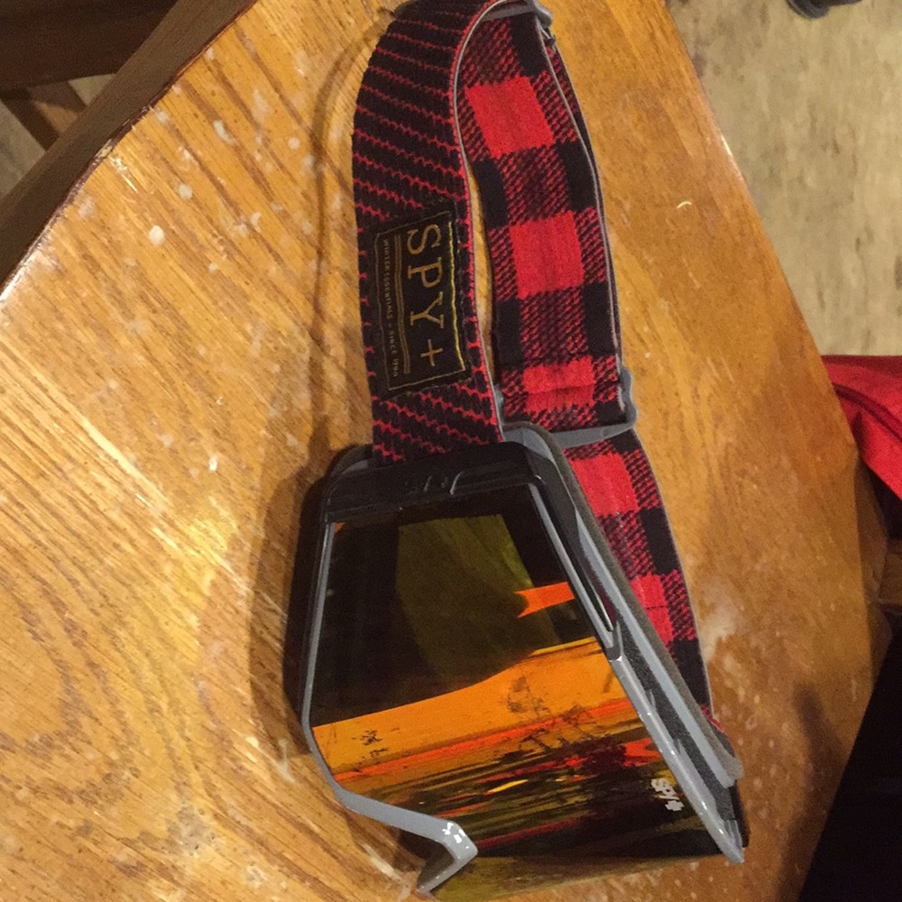 SPY ski goggles. Lenses are scratched